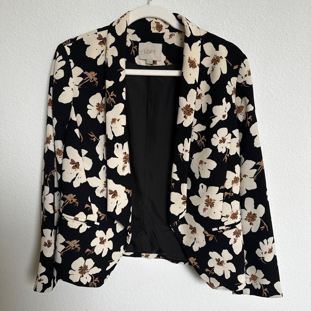 LOFT Floral Dress Jacket